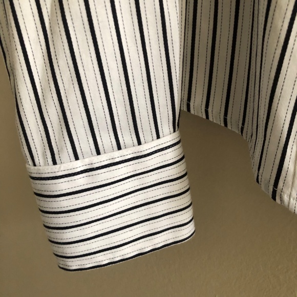 NWOT Striped, Fitted Button Down Blouse - Picture 7 of 17